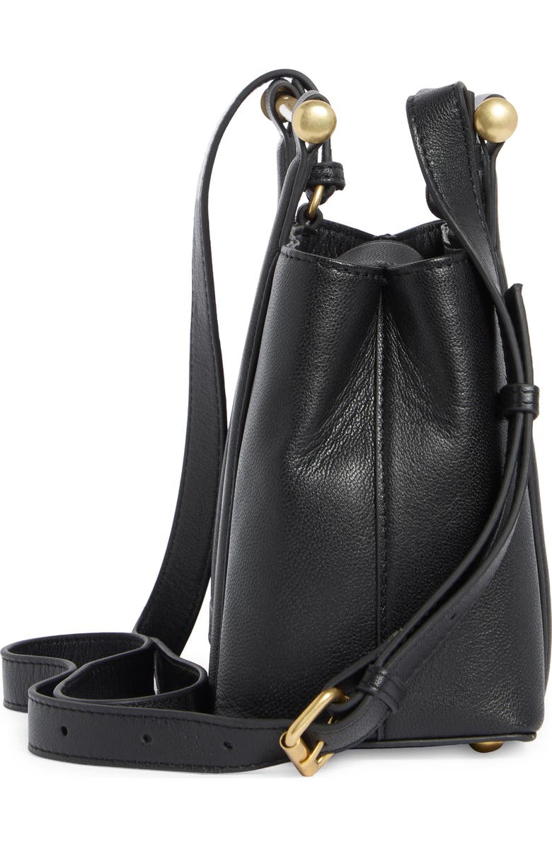 Vince Camuto Jayda Leather Top Handle Bag, Alternate, color, Black
