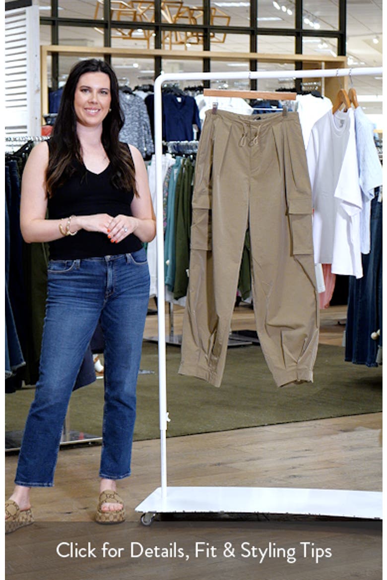 Pleated Low Rise Parachute Cargo Pants video