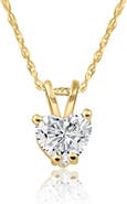 Bliss Diamond 1/2 Ct Heart shape Diamond Solitaire Necklace 14k Penda