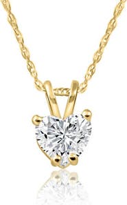 Bliss Diamond 1/2 Ct Heart shape Diamond Solitaire Necklace 14k Penda