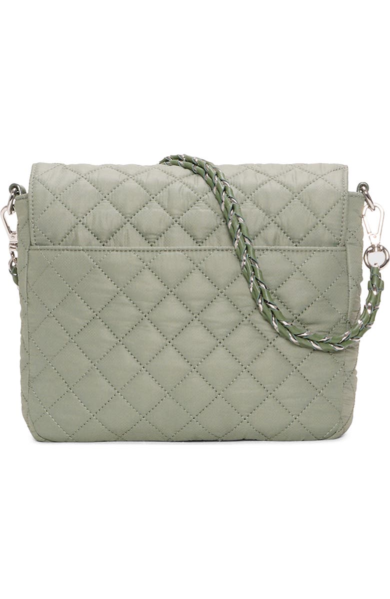 MZ Wallace Medium Crosby Lock Quilted Nylon Crossbody Bag, Alternate, color, Agave Green