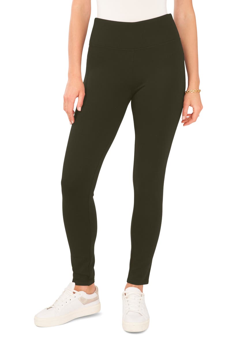 Vince Camuto Ponte Leggings, Main, color, Pine Forest