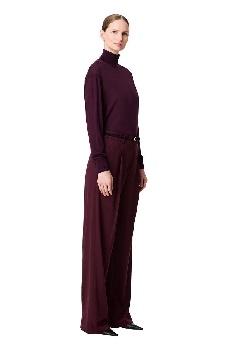 Another Tomorrow Featherweight Turtleneck, Alternate, color, Plum