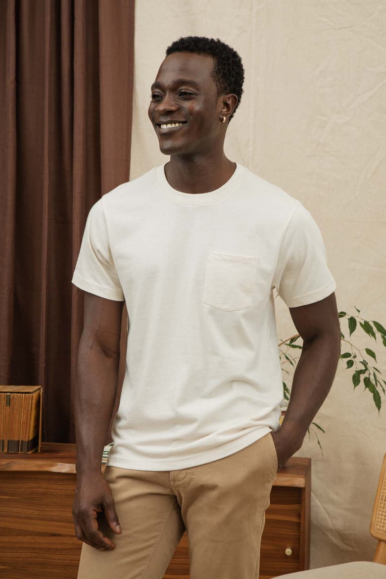 Recycled Pocket Tee, Alternate, color, Ivory
