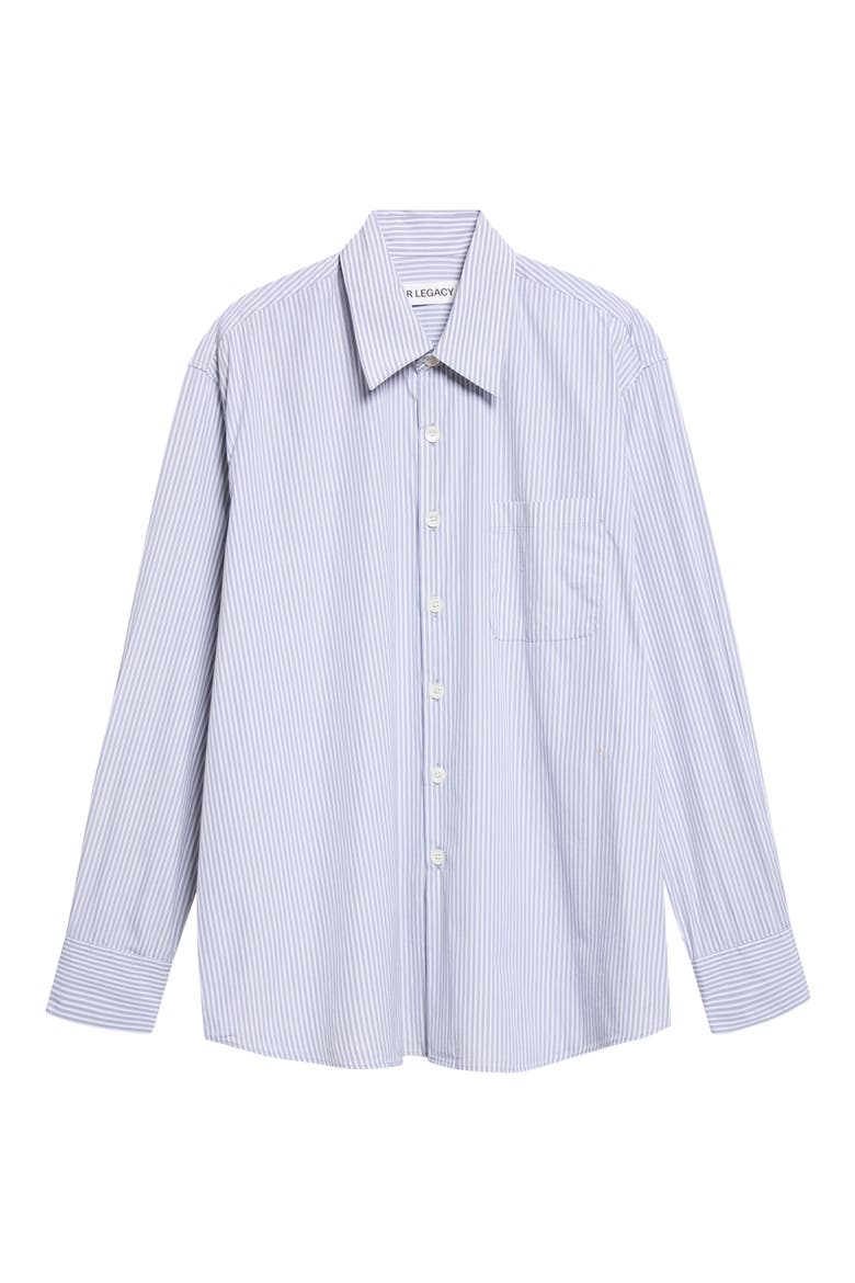 Above Pinstripe Super Cotton Poplin Button-Up Shirt, Main, color, FAUBOURG STRIPE