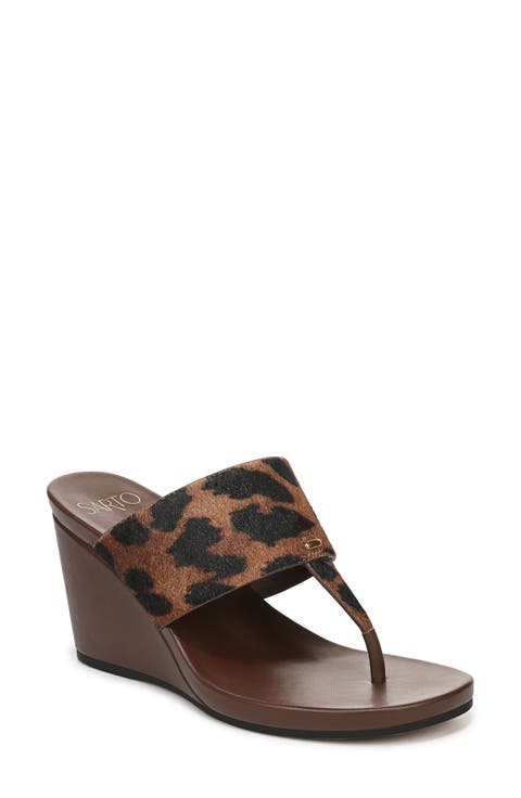 Talea Genuine Calf Hair Wedge Sandal (Women)