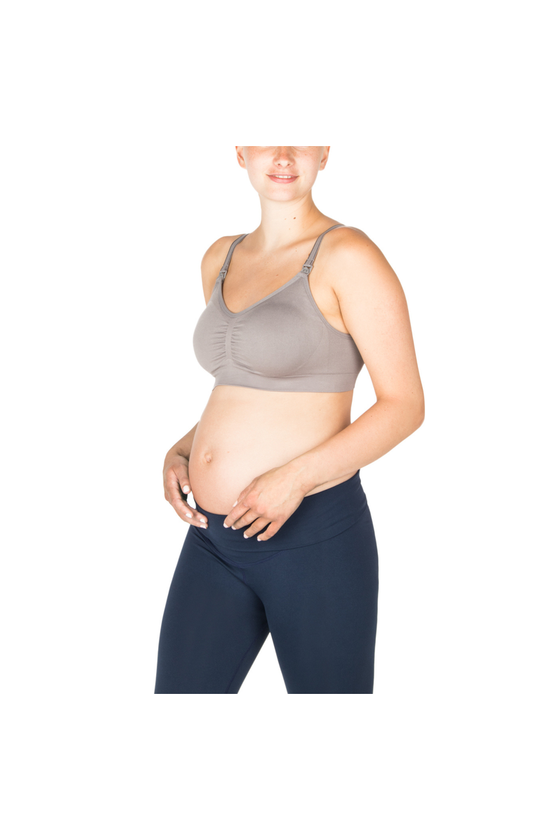 Modern Eternity Maternity Jade Seamless Maternity And Nursing Bra, Main, color, Grey