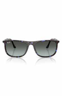Ray-Ban 61mm Polarized Gradient Rectangular Sunglasses
