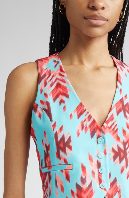 L Agence L'agence Jianna Print Button-up Vest