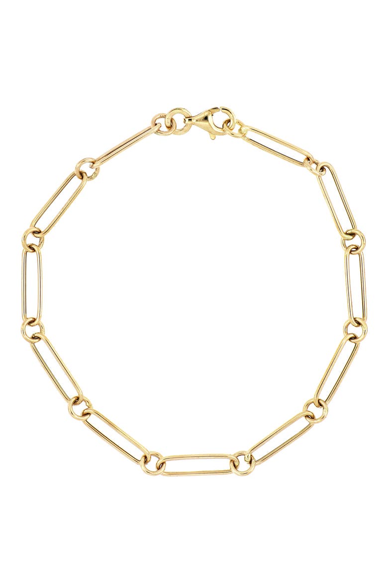 Ofira 14K Gold Alternating Link Bracelet (Nordstrom Exclusive), Main, color, YELLOW GOLD