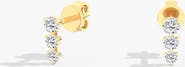 Everlee Petite Three Stone Graduated Stud Lab Diamond in 14K Gold