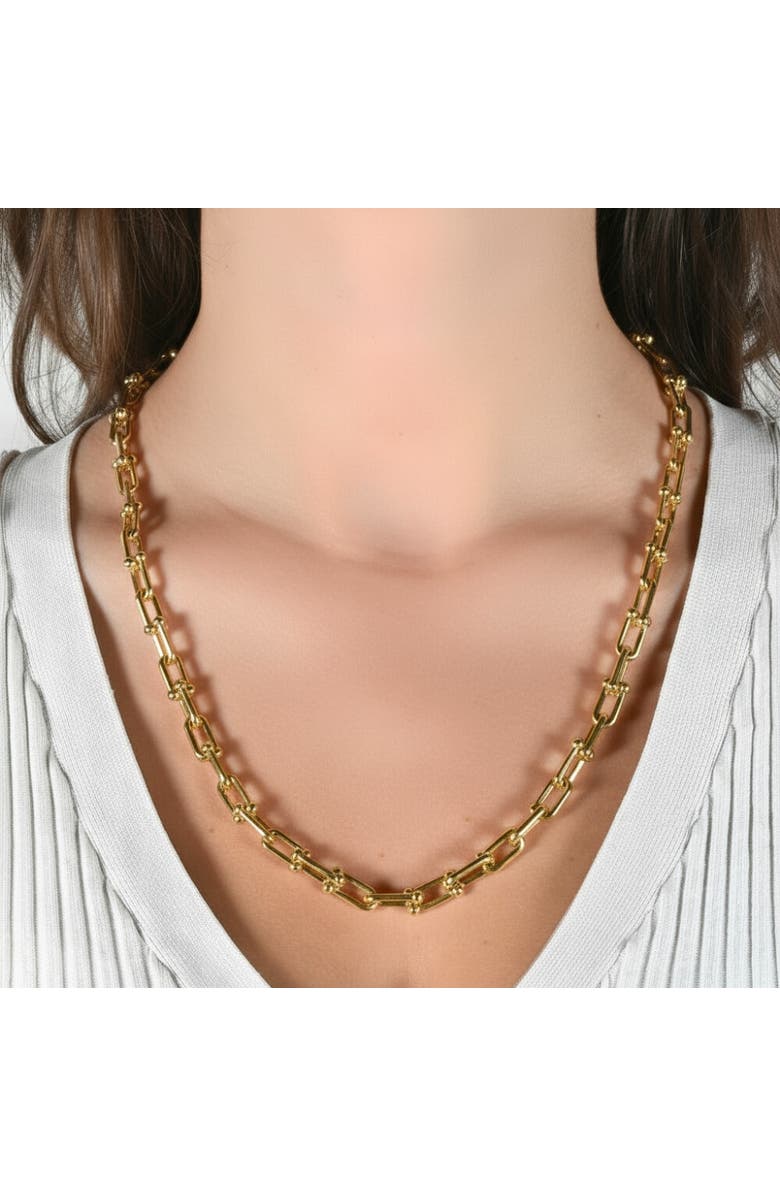 Bliss Diamond 14k Gold Women's 24" Chain Necklace 26 Grams 7.5mm Thick, Alternate, color, 14K Yellow Gold