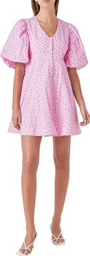 Endless Rose Floral Puff Sleeve Minidress