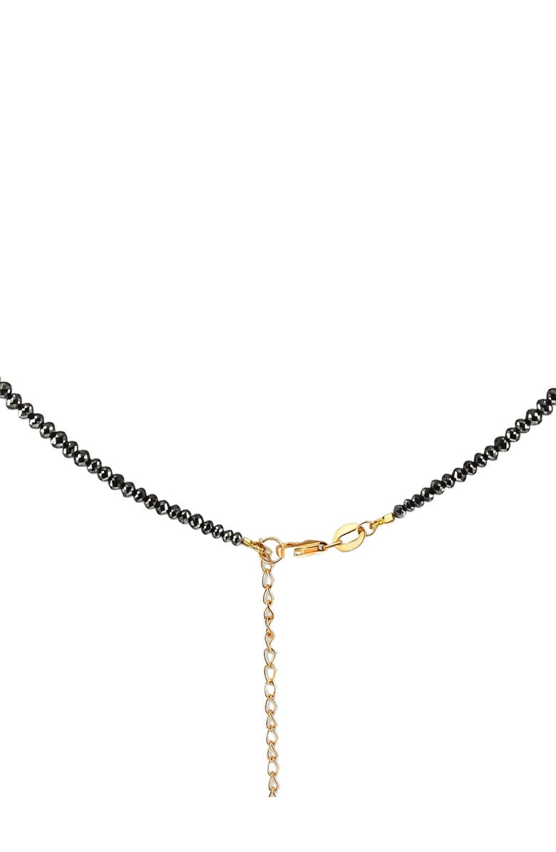 Bliss Diamond 33Ct Black Diamond Necklace in 18K Gold 16" With 2" Extender, Alternate, color, 