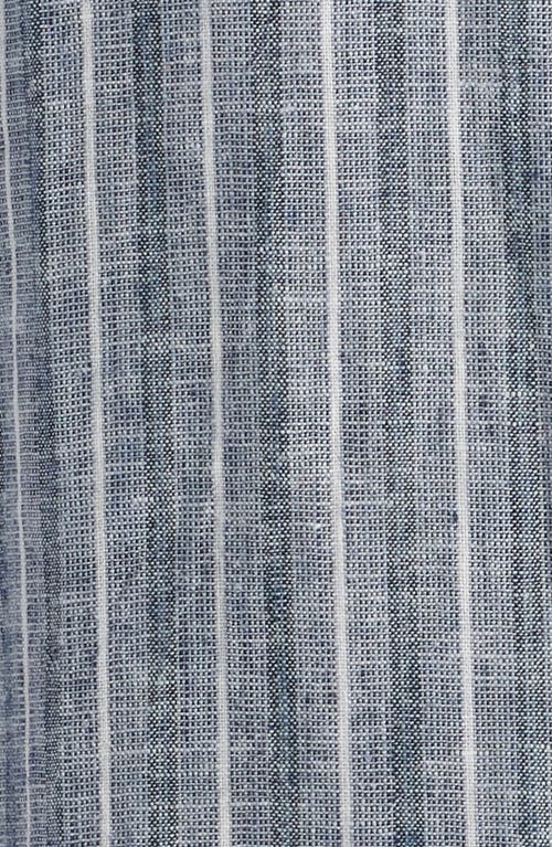 Rails Waimea Stripe Linen Blend Camp Shirt In Blue