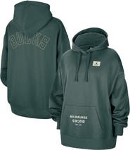 Jordan Brand Women's Jordan Brand  Green Milwaukee Bucks Courtside Statement Edition Oversize Pullover Hoodie