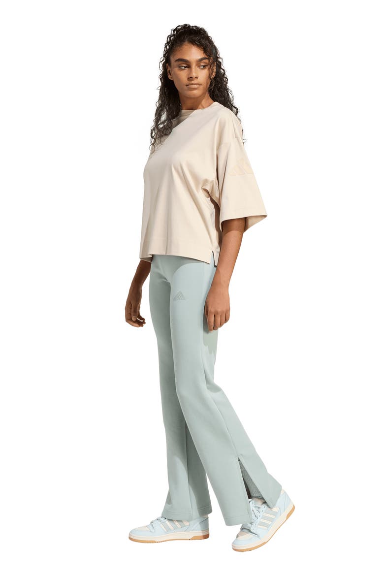 All SZN Split Flare Leggings, Alternate, color, WONDER SAGE/