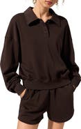 Lilysilk SILKERRY Oversized Heirloom '89 Polo Collar Sweatshirt