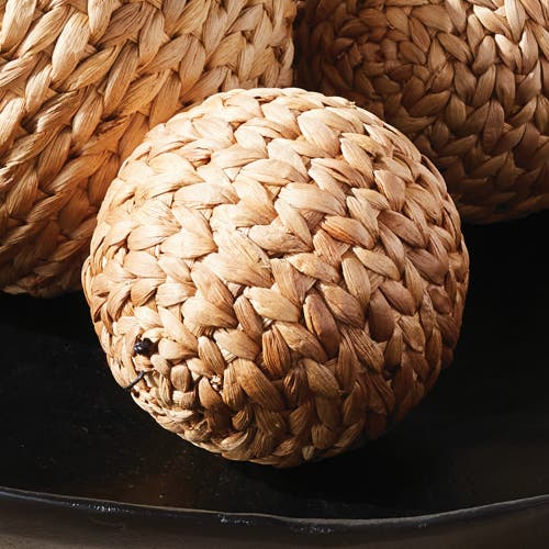 Napa Home & Garden Jace Water Hyacinth Orbs, Natural Decorative Accents, 3pc In Brown