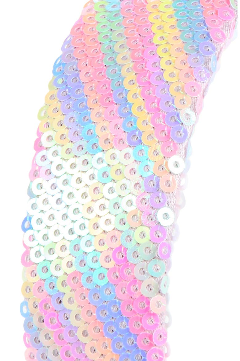 Rainbow Sequin Headband, Alternate, color, PINK MULTI