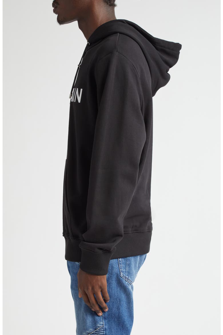 Logo Organic Cotton Graphic Hoodie, Alternate, color, BLACK/ WHITE