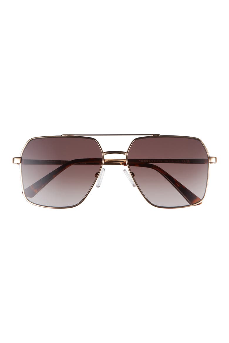 58mm Square Sunglasses, Main, color, GOLD