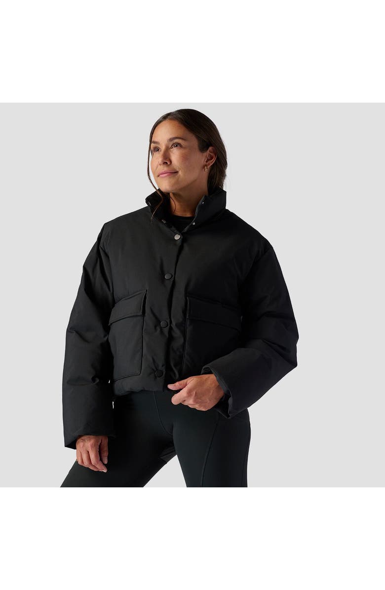 Stoic Crop Boxy Snap Front Puffer - Women's, Main, color, Black