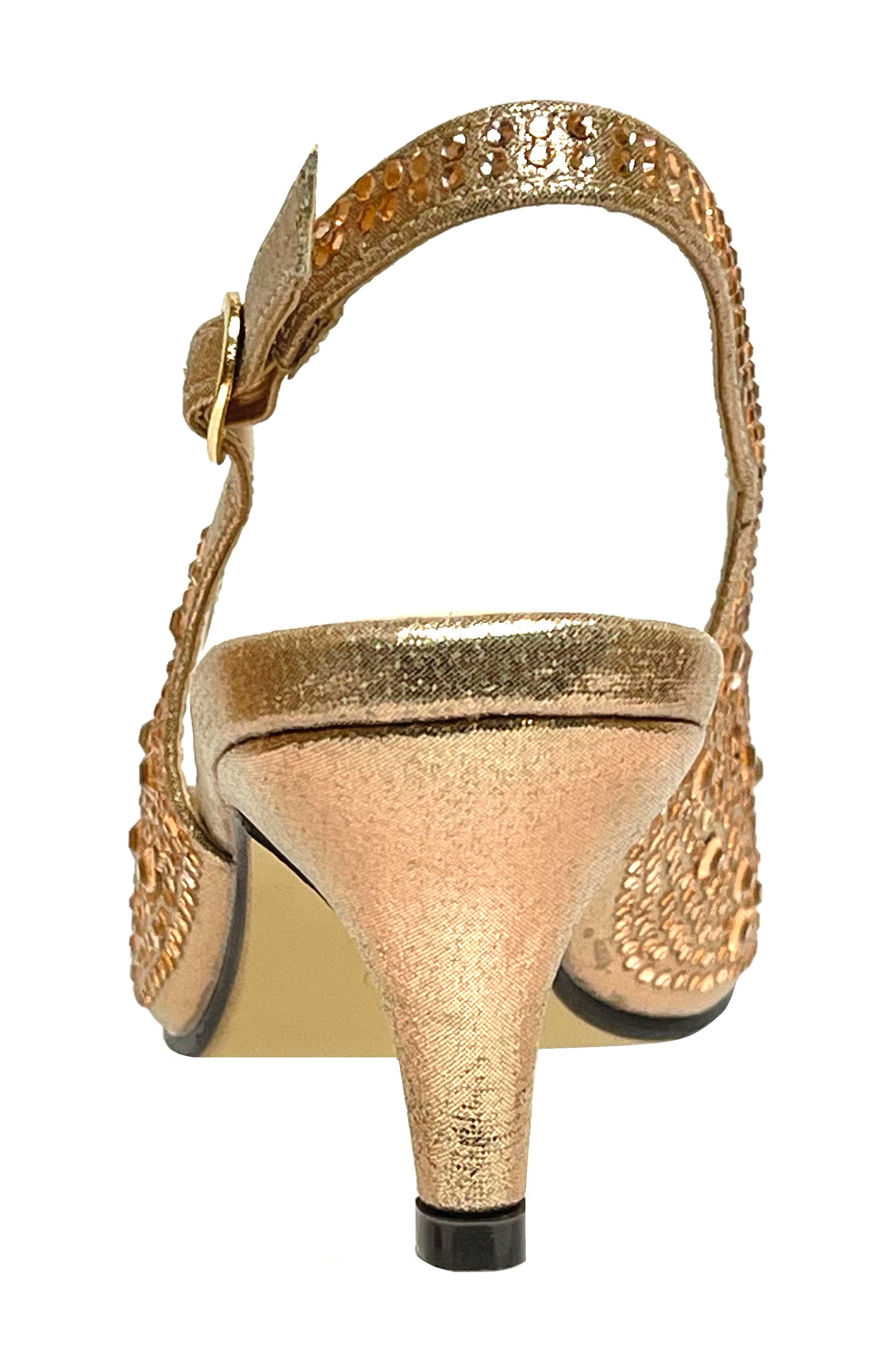 Onyx Rhinestone Slingback Pump, Alternate, color, CHAMPAGNE