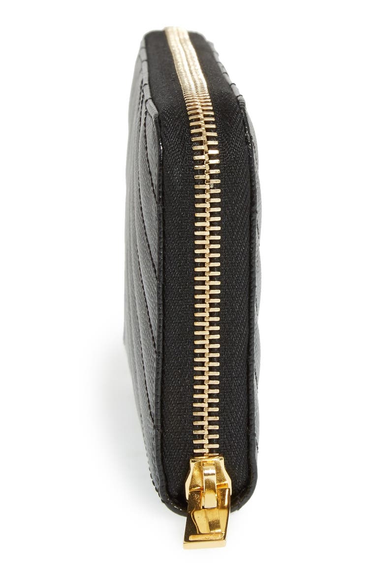 Monogram Quilted Leather Wallet, Alternate, color, 1000 NERO