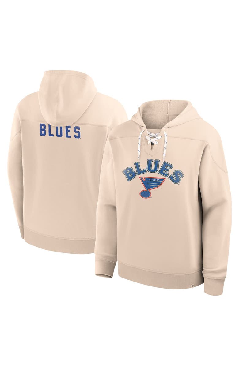 FANATICS Men
s Fanatics Cream St. Louis Blues Vintage Hoodie, Main, color, 