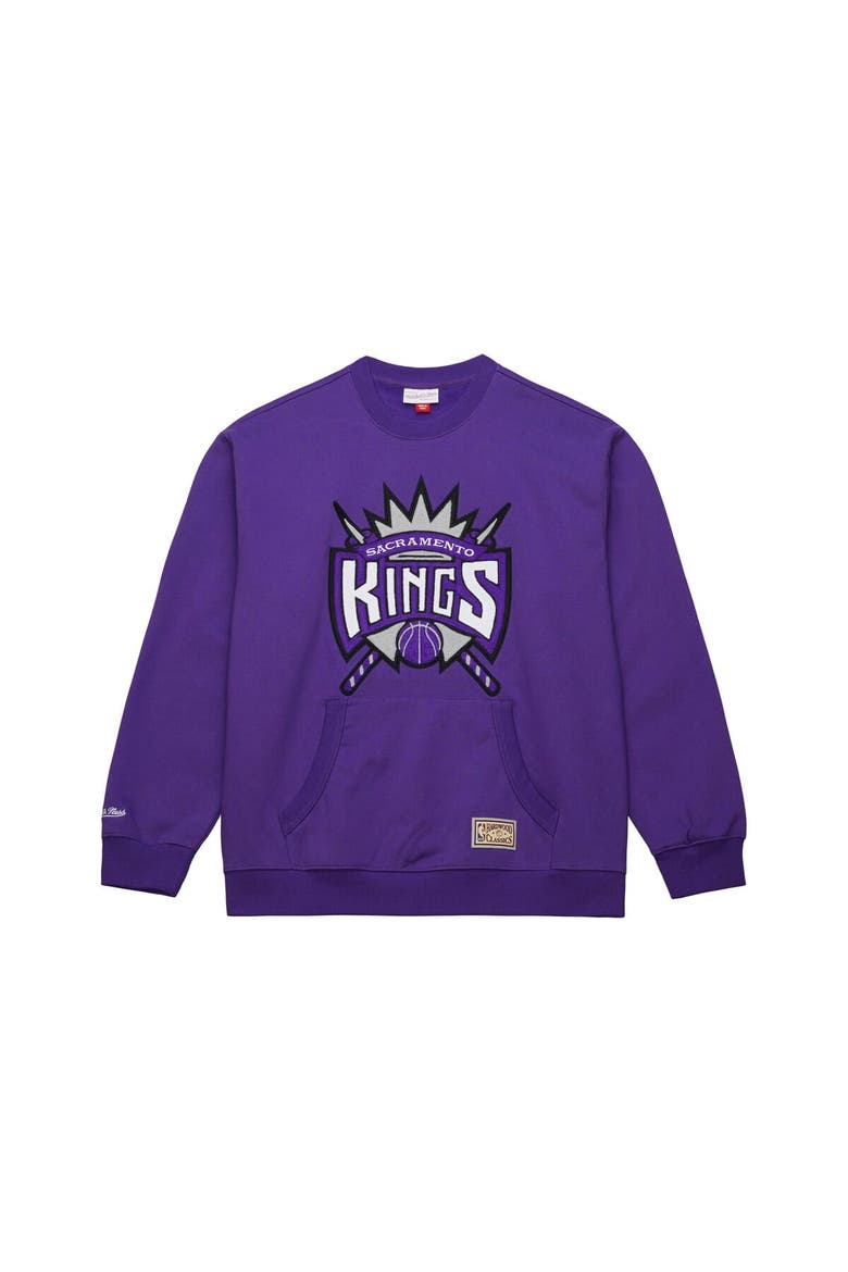 Men's Mitchell & Ness Purple Sacramento Kings Nights Pullover Sweatshirt, Alternate, color, Purple