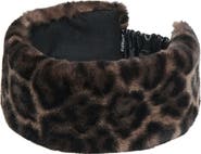 Apparis Eleni Leopard Print Faux Fur Headband