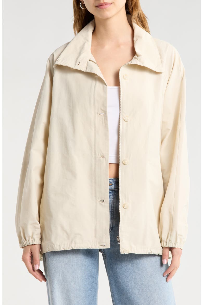 Yareli Oversize Funnel Neck Jacket, Main, color, BONE