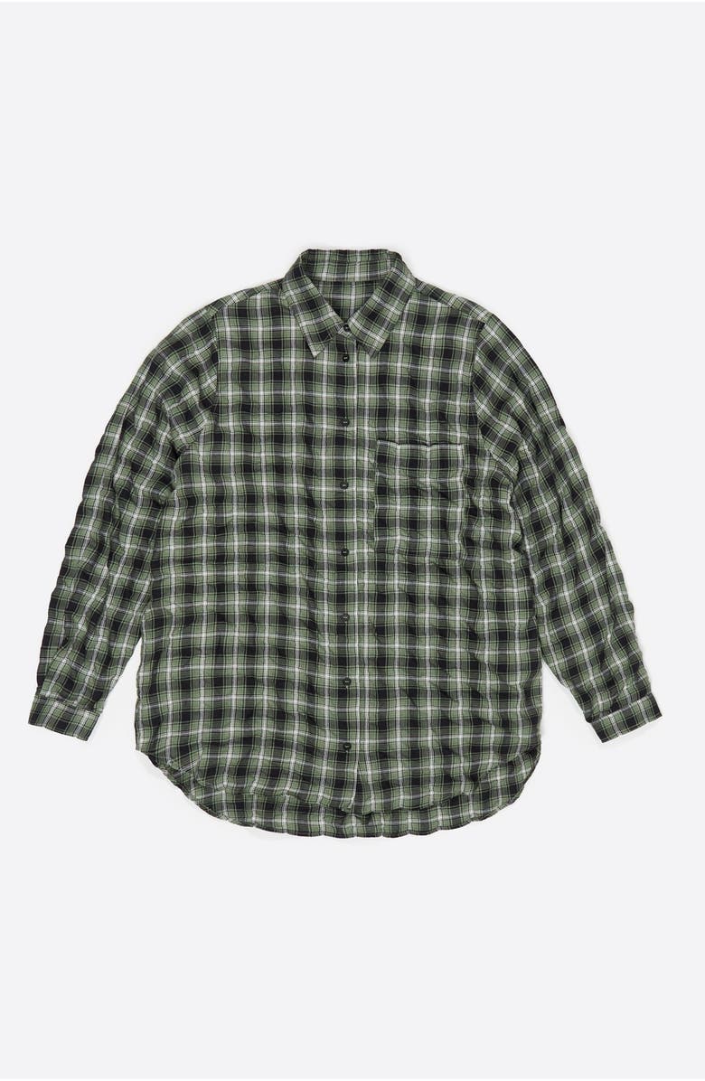 Bimba y Lola Checked Textured Shirt, Alternate, color, Green
