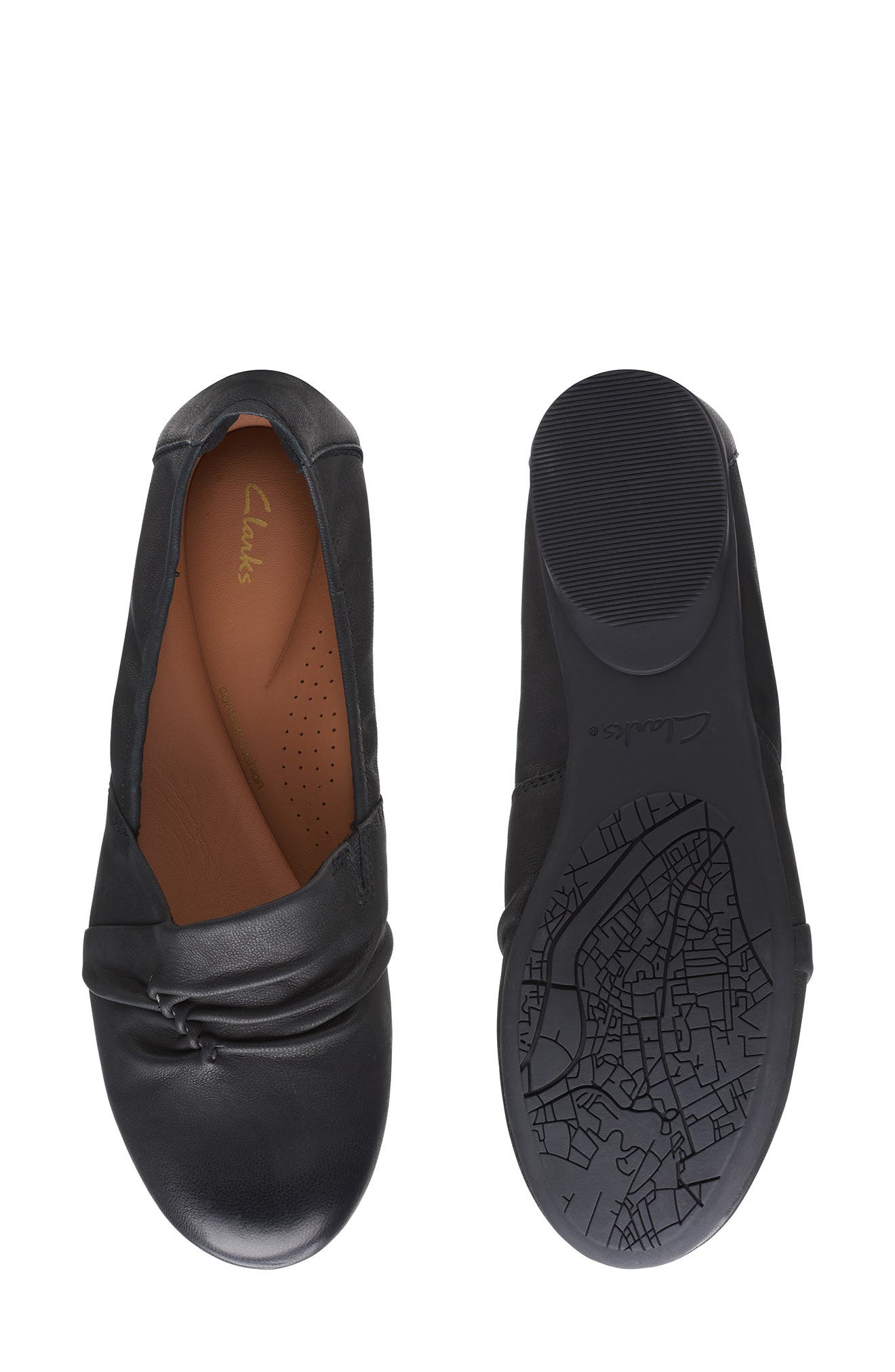 Clarks<sup
®</sup
 Rena Way Flat, Alternate, color, Black