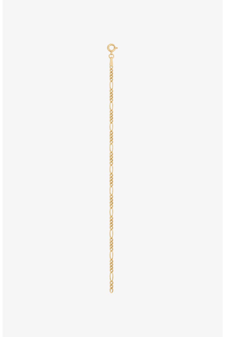 Slim Figaro Bracelet in Gold, Alternate, color, Gold
