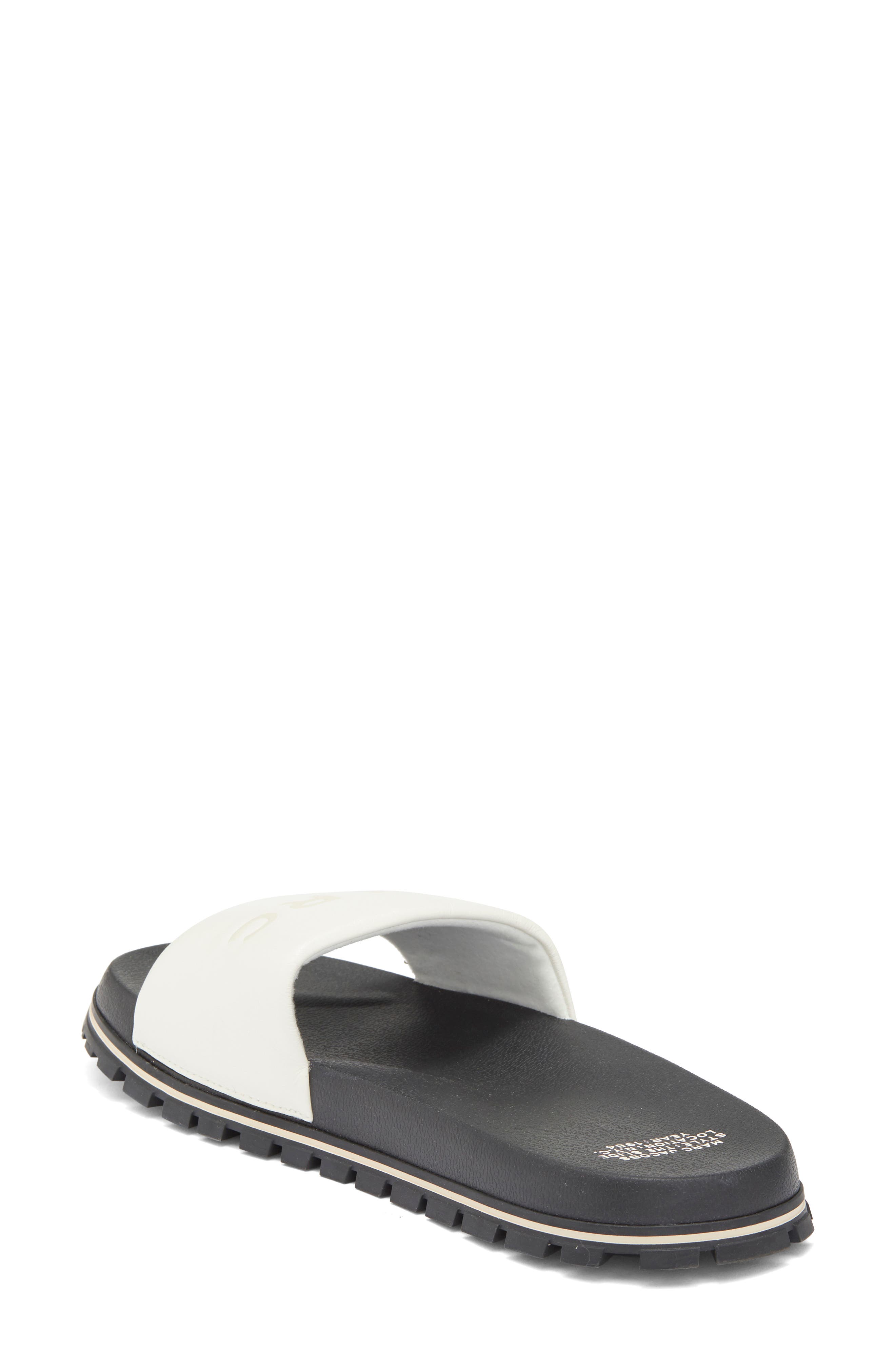 The Leather Slide Sandal, Alternate, color, COTTON WHITE