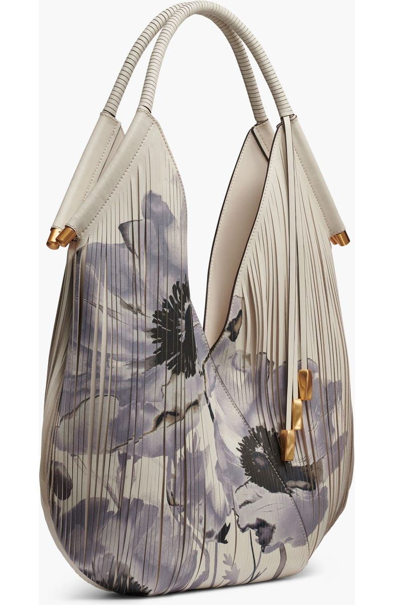 Donna Karan New York Baldwin Large Floral Lasercut Shoulder, Alternate, color, Bone