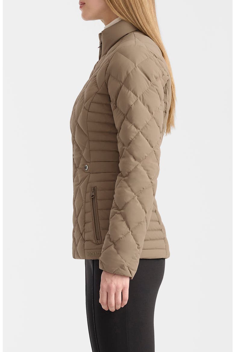 VIK Diamond Quilted Recycled Down Jacket, Alternate, color, TRUFFLE BROWN
