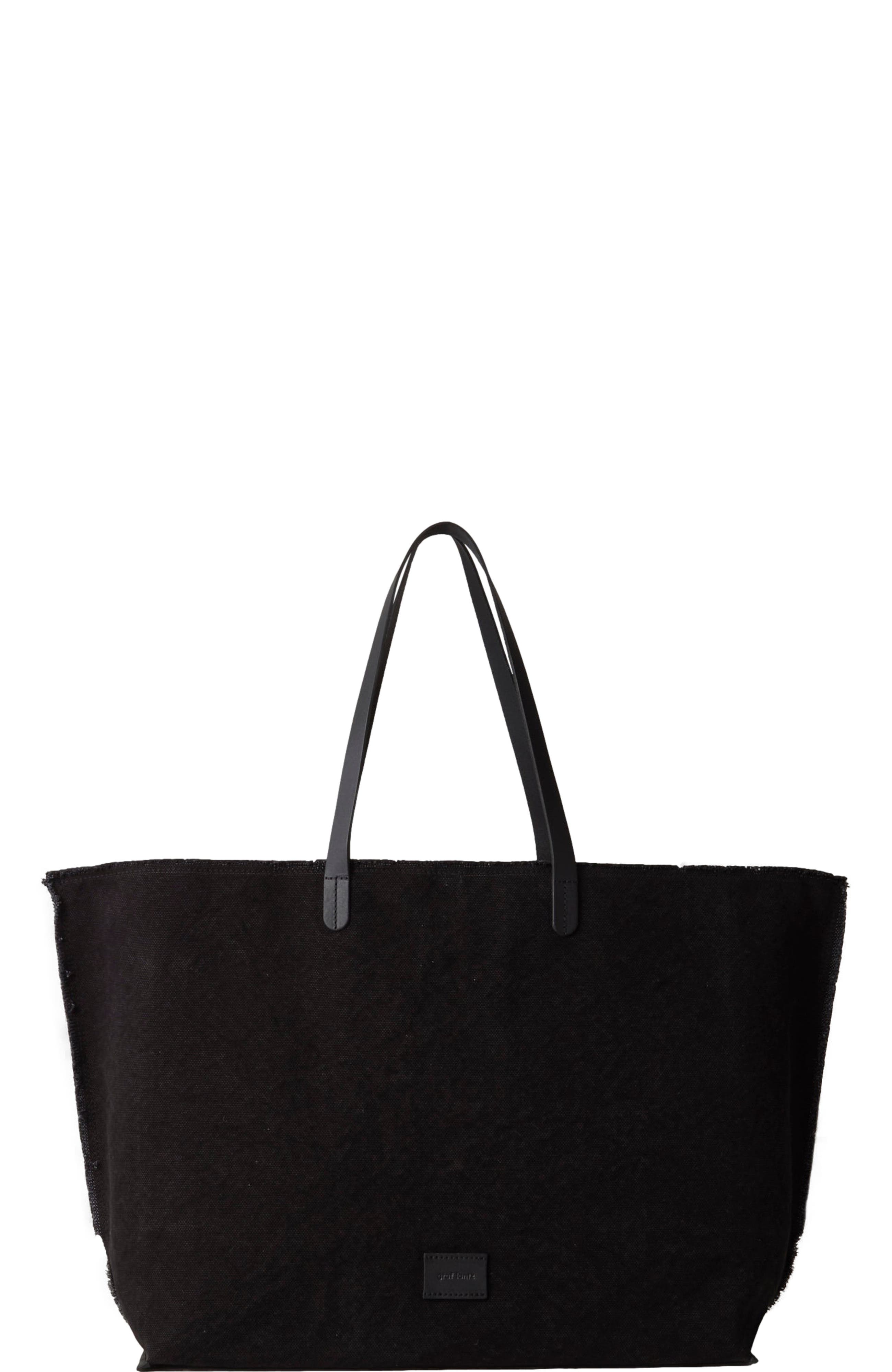 Graf Lantz Hana Canvas Boat Bag, Main, color, Black