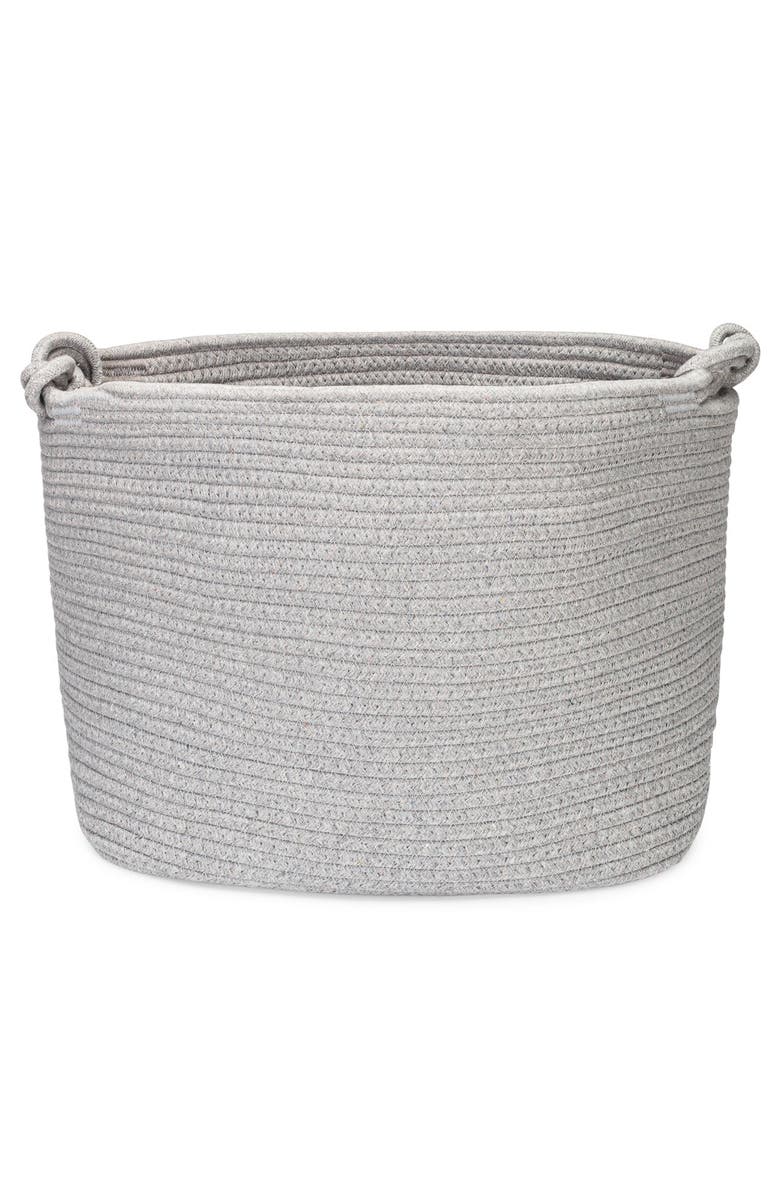Parker Baby Co. Rope Cube Storage Basket, Main, color, Gray