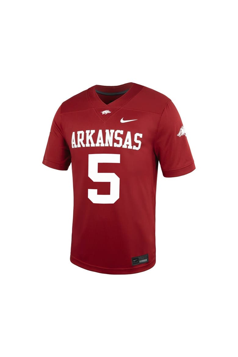 Men's Nike #5 Cardinal Arkansas Razorbacks Untouchable Football Jersey, Alternate, color, Cardinal
