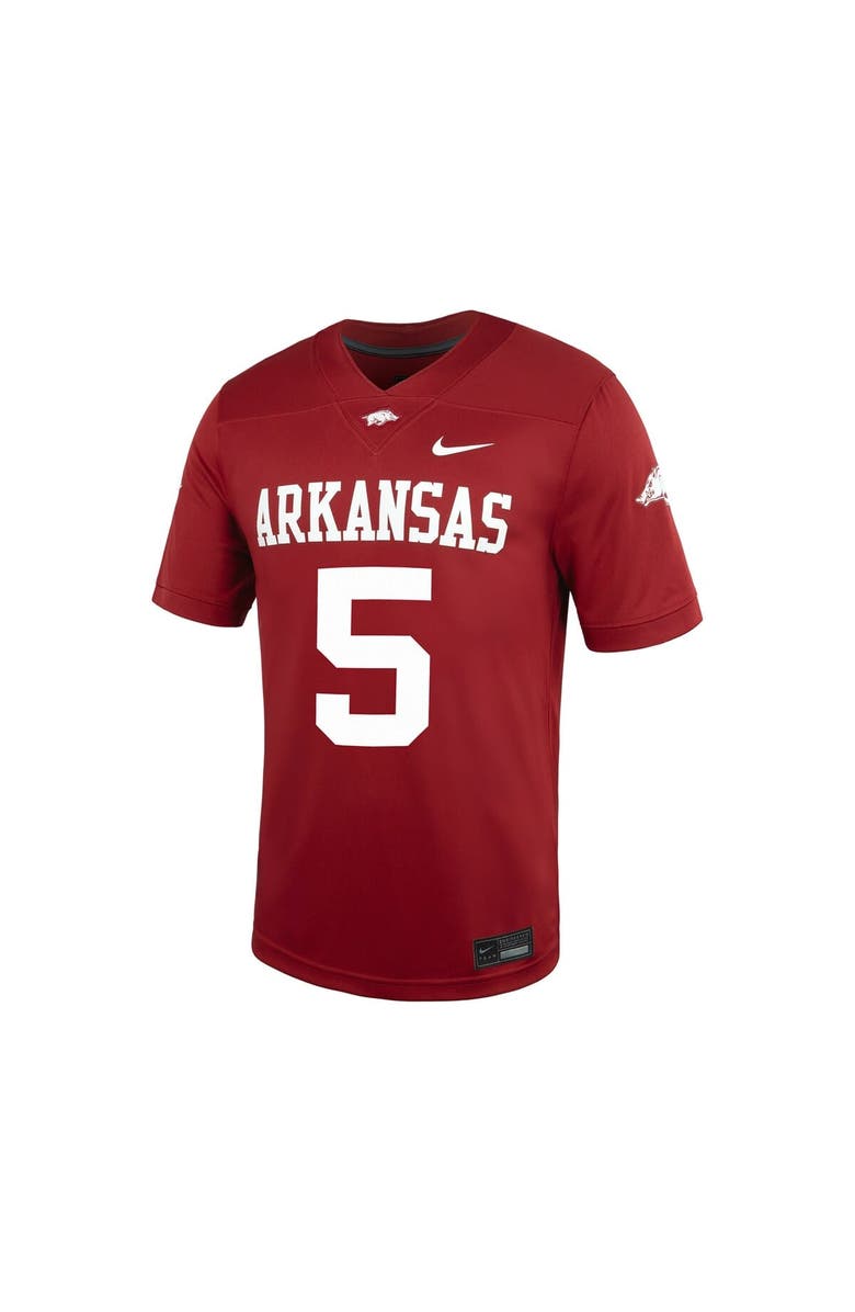 Nike Men's Nike #5 Cardinal Arkansas Razorbacks Untouchable Football Jersey, Alternate, color, Cardinal