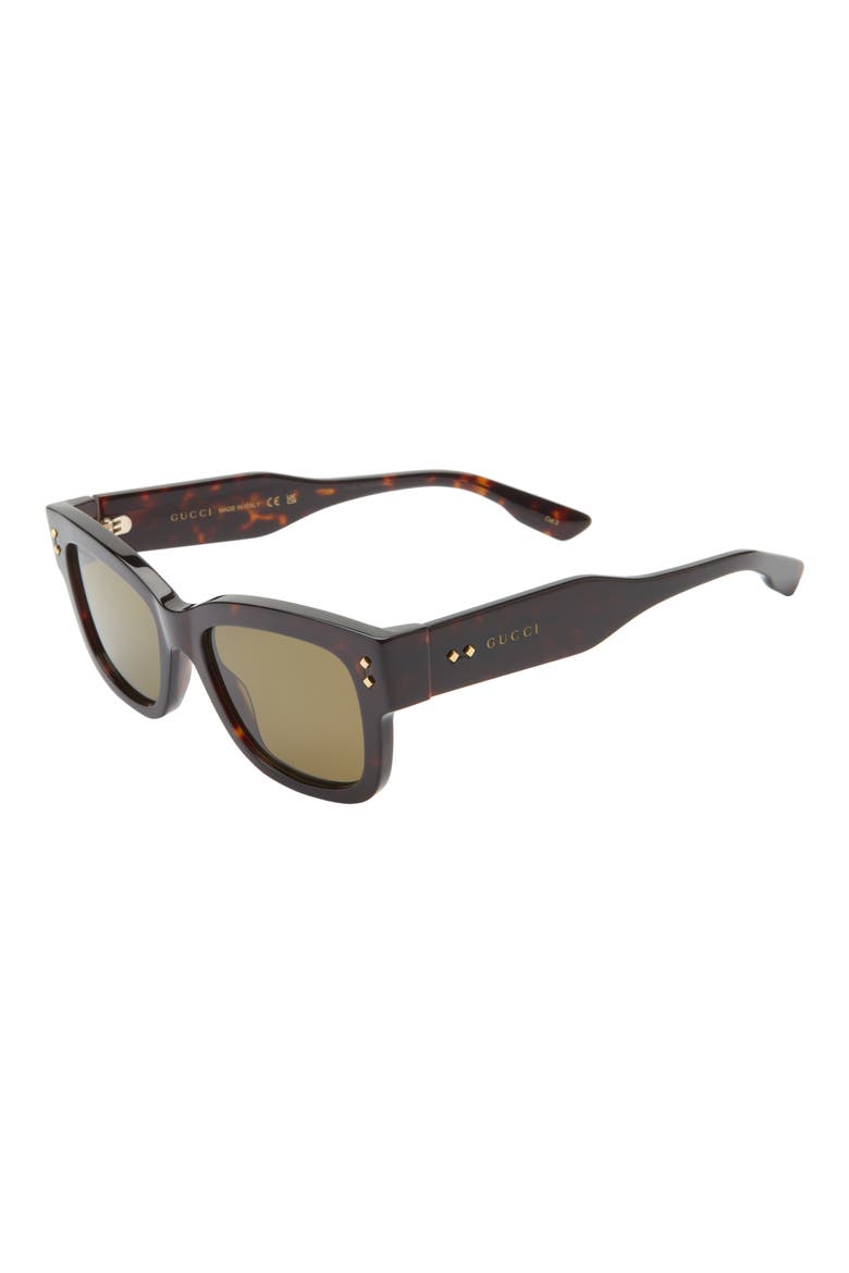 53mm Square Sunglasses, Alternate, color, HAVANA HAVANA GREEN