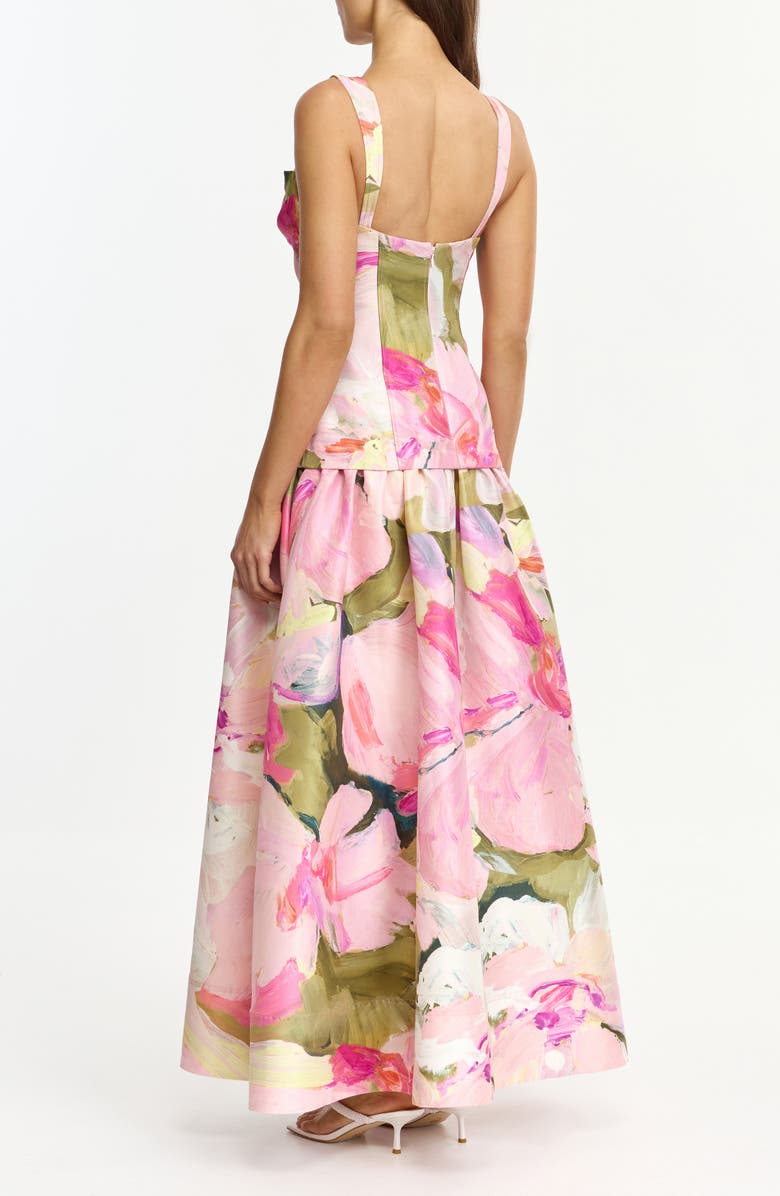 Acler Reeve Floral Print Dupioni Gown, Alternate, color, Garden Afternoon