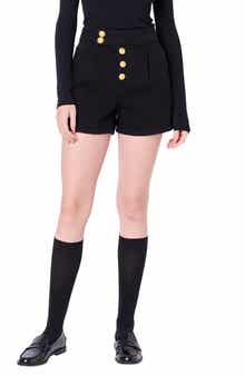 Button Fly Denim Shorts