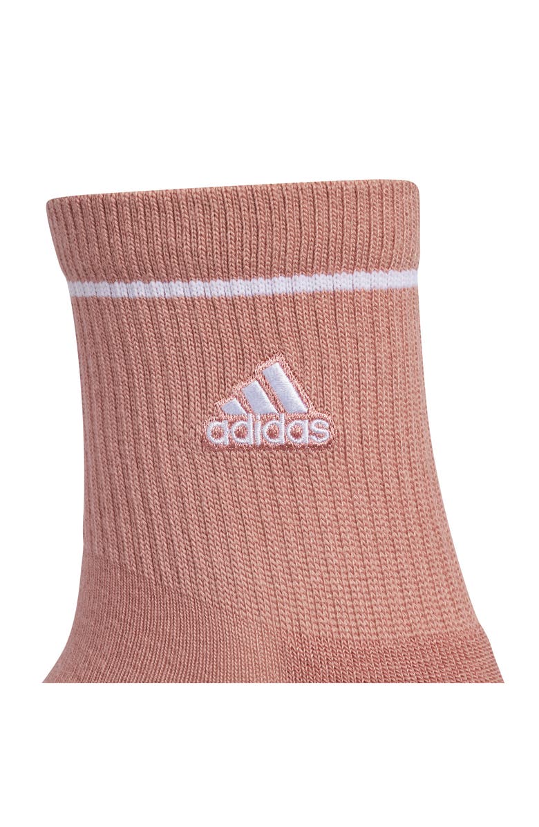 adidas 3-Pack AEROREADY Cushioned High Quarter Socks, Alternate, color, Dark Pink