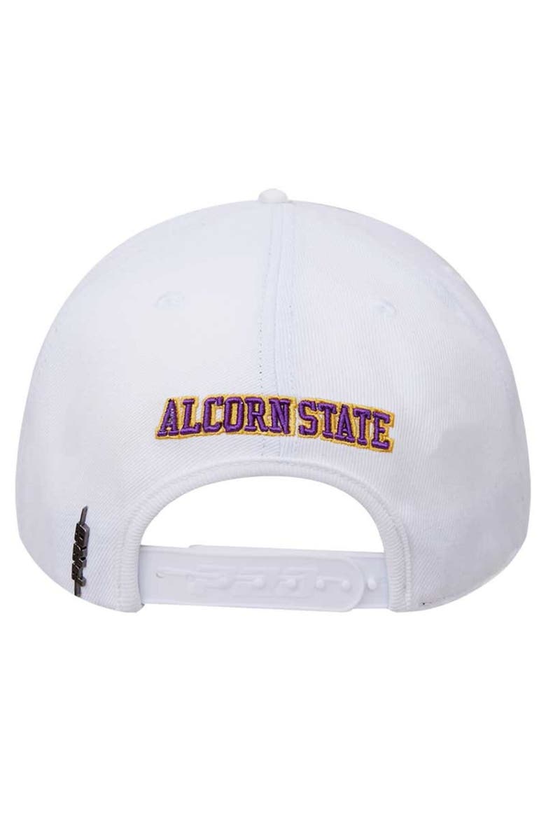Men's Pro Standard White Alcorn State Braves Primary Logo Evergreen Wool Snapback Hat, Alternate, color, White