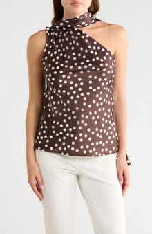 Scarf Detail One Shoulder Top