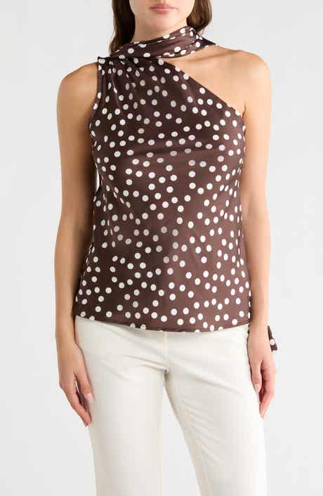 Scarf Detail One Shoulder Top